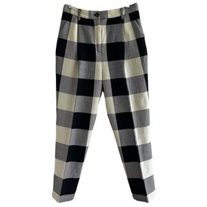 Mara Hoffman buffalo plaid Dita Pant trousers, organic cotton size 8, made India